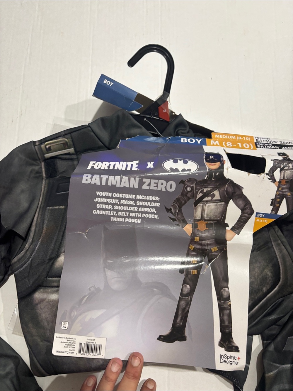 Fortnite x Batman Zero Boys Black Costume - (Medium 8-10)